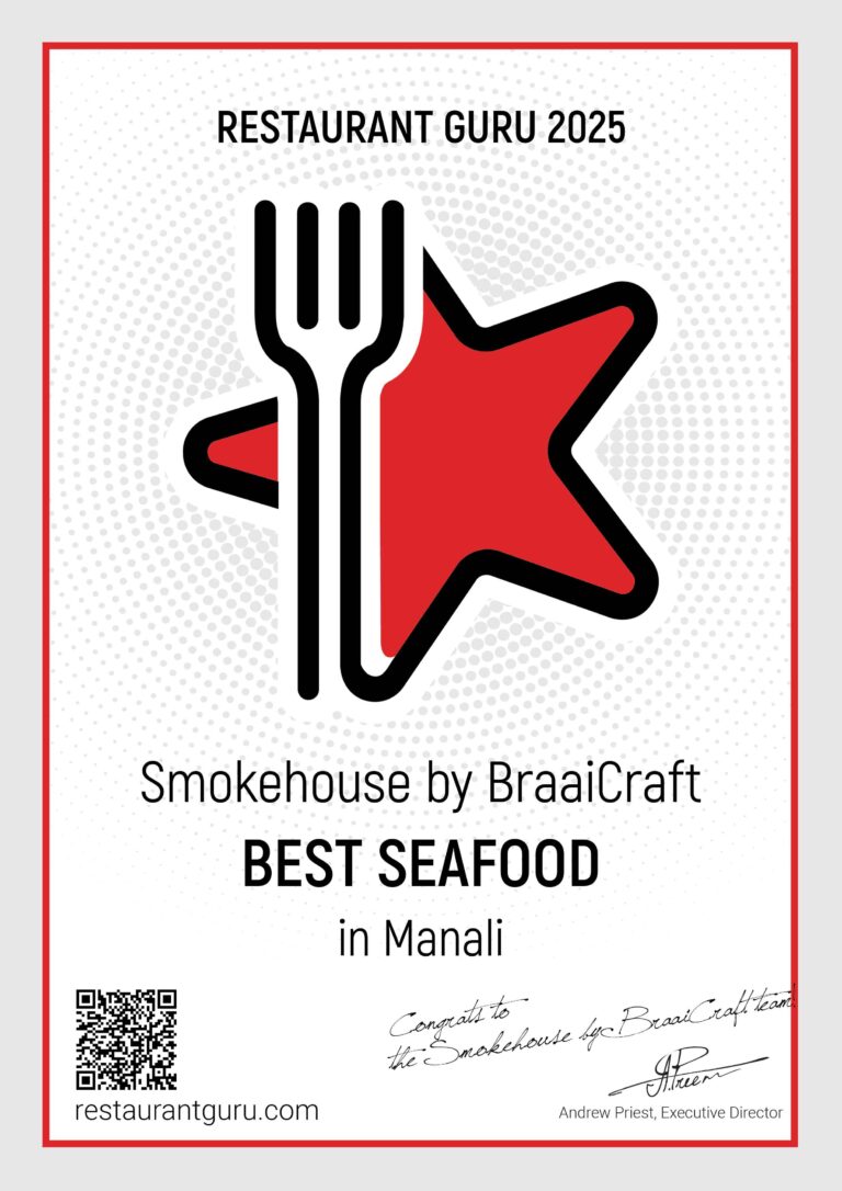BraaiCraft Smokehouse Gurgaon receives Restaurant Guru 2025 Best Seafood award badge